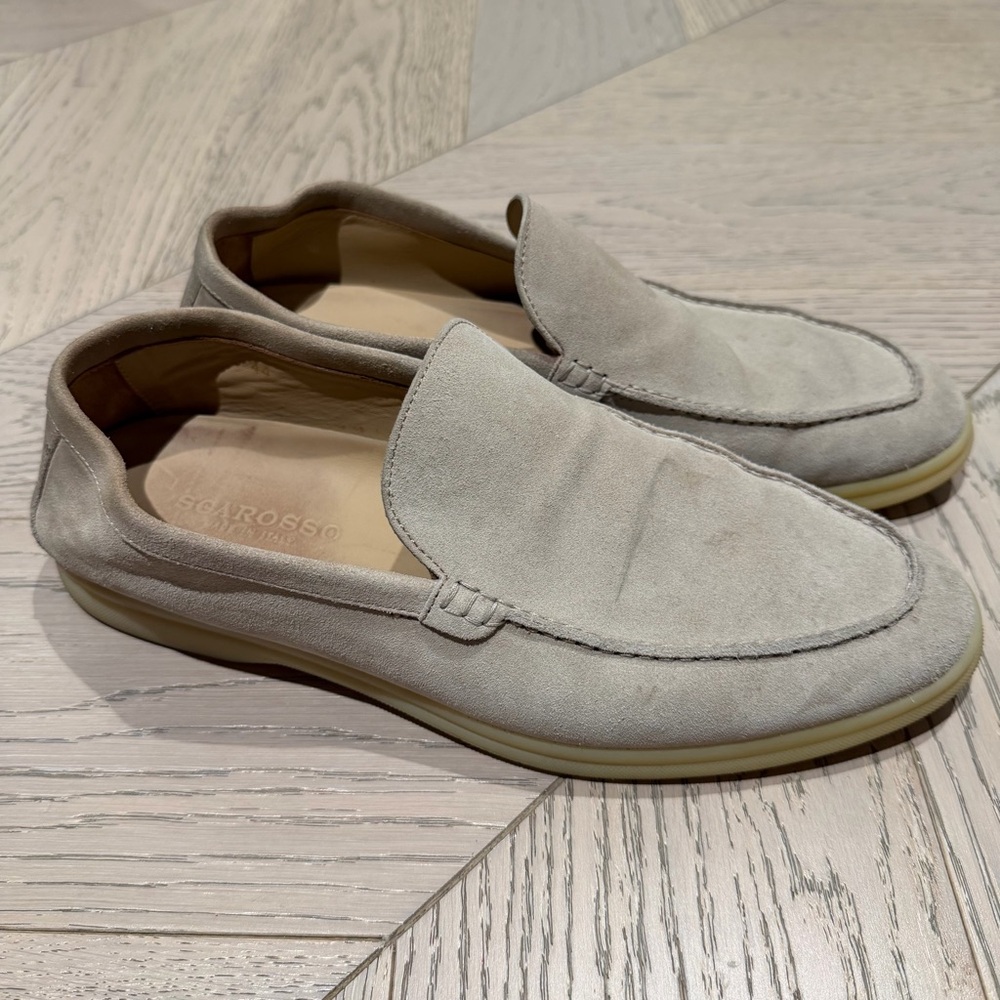 Scarosso Men's Gray Slip-On Loafers